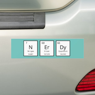 Autocollant De Voiture Humour de table périodique Nerdy Funny Science P