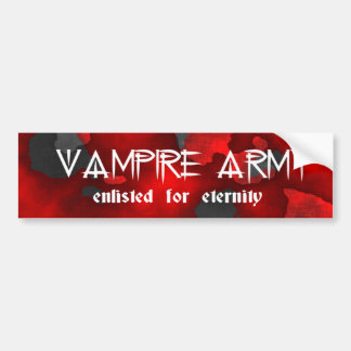 Autocollant De Voiture Humour gothique de l'armée vampire