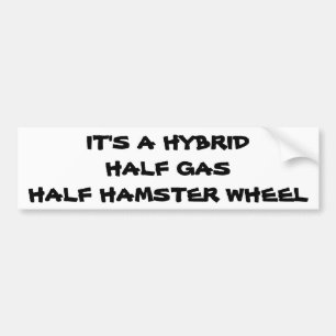 Autocollant De Voiture Hybride : Moitié Gaz Moitié Roue de Hamster