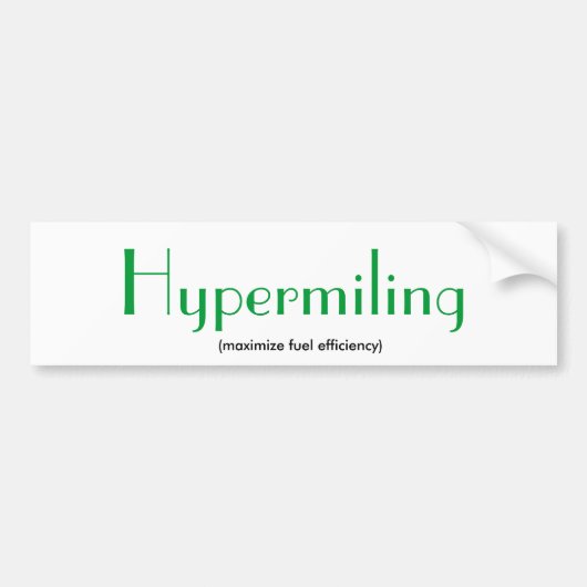 Autocollant De Voiture Hypermiling (Devant)