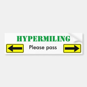 Autocollant De Voiture Hypermiling passent svp - customisé