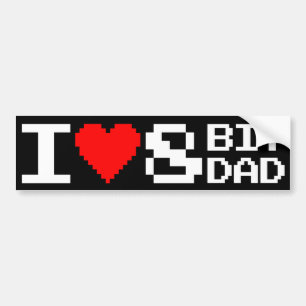 Autocollant De Voiture I <3 8BitDad