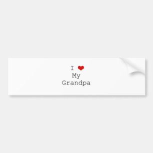 Autocollant De Voiture I adhésif pour pare-chocs de grand-papa de coeur