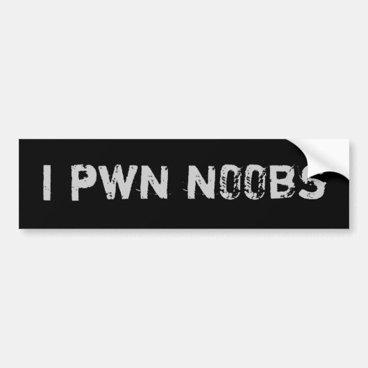 Autocollant De Voiture I adhésif pour pare-chocs de PWN N00BS (Devant)
