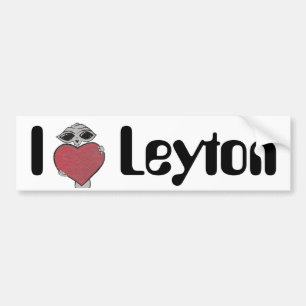 Autocollant De Voiture I alien de Leyton de coeur