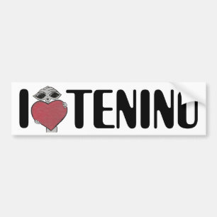 Autocollant De Voiture I alien de Tenino d'amour de coeur