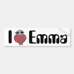 Autocollant De Voiture I alien d'Emma de coeur