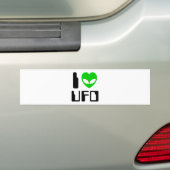 Autocollant De Voiture I Alien Heart UFO (En voiture)