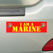 AUTOCOLLANT DE VOITURE I AM A MARINE (En voiture)