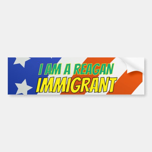 Autocollant De Voiture I am a Reagan Immigrant (Devant)
