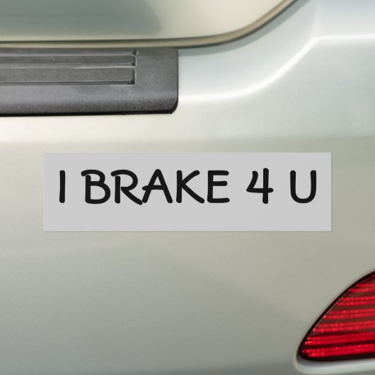 AUTOCOLLANT DE VOITURE I BRAKE 4 U (En voiture)