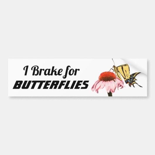 Autocollant De Voiture I Brake for Butterflies (Devant)