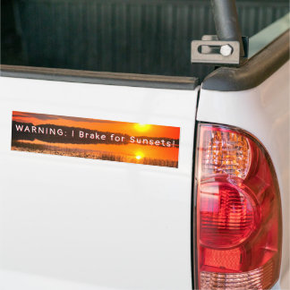Autocollant De Voiture I Brake for Sunsets Bumper Sticker