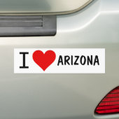 AUTOCOLLANT DE VOITURE I COEUR ARIZONA (En voiture)