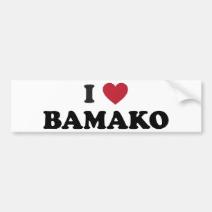 Autocollant De Voiture I coeur Bamako Mali