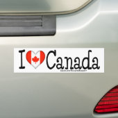 AUTOCOLLANT DE VOITURE I COEUR CANADA (En voiture)