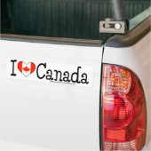 AUTOCOLLANT DE VOITURE I COEUR CANADA (Sur camion)