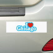 Autocollant De Voiture I coeur Chicago (En voiture)