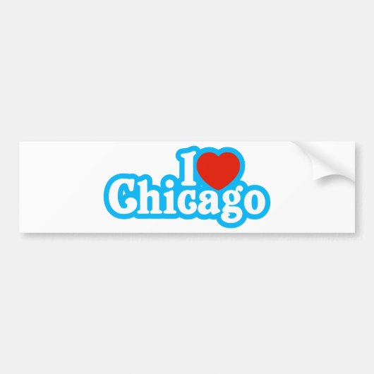 Autocollant De Voiture I coeur Chicago (Devant)