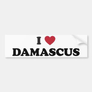 Autocollant De Voiture I coeur Damas Syrie