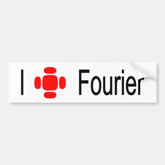 Autocollant De Voiture I coeur Fourier (Devant)