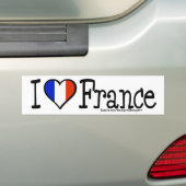 AUTOCOLLANT DE VOITURE I COEUR FRANCE (En voiture)