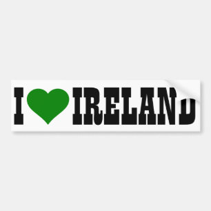 Autocollant De Voiture I [coeur] Irlande