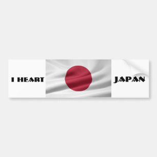 Autocollant De Voiture I Coeur Japon/Drapeau du Japon