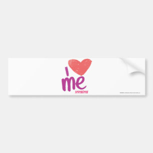 Autocollant De Voiture I coeur je rose/pourpre
