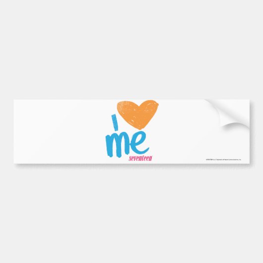 Autocollant De Voiture I coeur j'orange/Aqua (Devant)