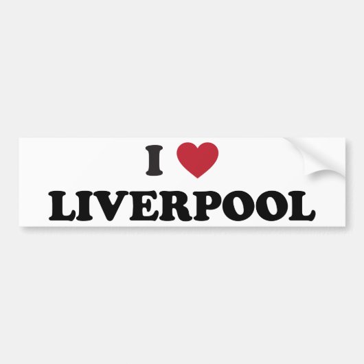 Autocollant De Voiture I coeur Liverpool Angleterre (Devant)