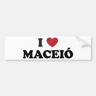 Autocollant De Voiture I coeur Maceió Brésil