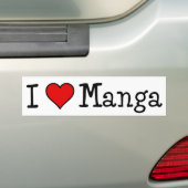 AUTOCOLLANT DE VOITURE I COEUR MANGA (En voiture)