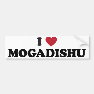 Autocollant De Voiture I coeur Mogadiscio Somalie