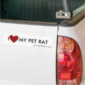 Autocollant De Voiture I (coeur) MON RAT d'ANIMAL FAMILIER (Sur camion)