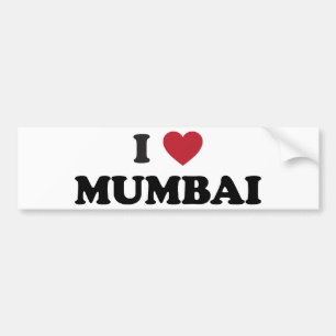 Autocollant De Voiture I coeur Mumbai Inde