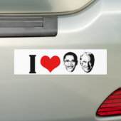 AUTOCOLLANT DE VOITURE I COEUR OBAMA BIDEN (En voiture)