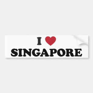 Autocollant De Voiture I coeur Singapour