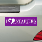 Autocollant De Voiture i coeur Staffies - pourpre d'adhésif pour (En voiture)