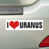 Autocollant De Voiture I coeur Uranus (En voiture)