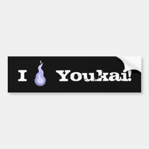 Autocollant De Voiture I coeur Youkai !