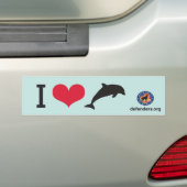 Autocollant De Voiture I dauphins de coeur (En voiture)