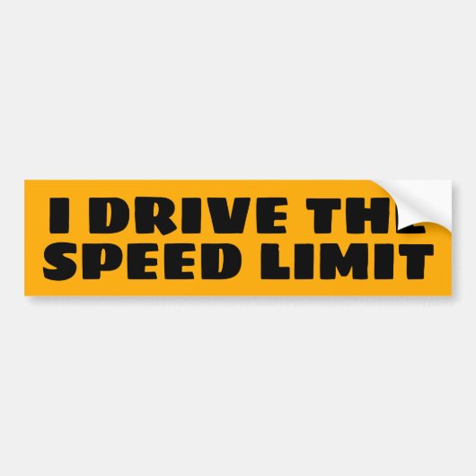 AUTOCOLLANT DE VOITURE I DRIVE THE SPEED LIMIT (Devant)
