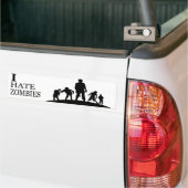 AUTOCOLLANT DE VOITURE I HATE ZOMBIES (Sur camion)