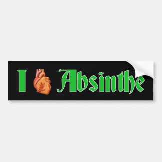 Autocollant De Voiture I Heart Absinthe Bumper Sticker
