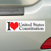 Autocollant De Voiture I heart Constitution des États-Unis (En voiture)