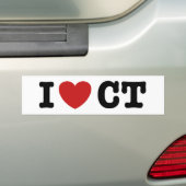 Autocollant De Voiture I Heart CT (En voiture)