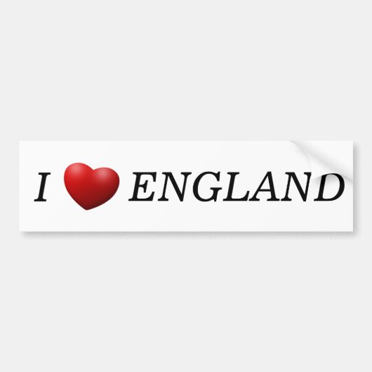 Autocollant De Voiture I Heart England bk bsct (Devant)