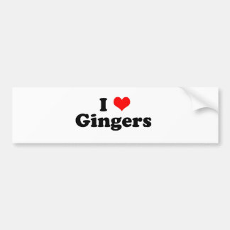 Autocollant De Voiture I Heart Gingers