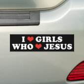 Autocollant De Voiture I Heart Girls (En voiture)